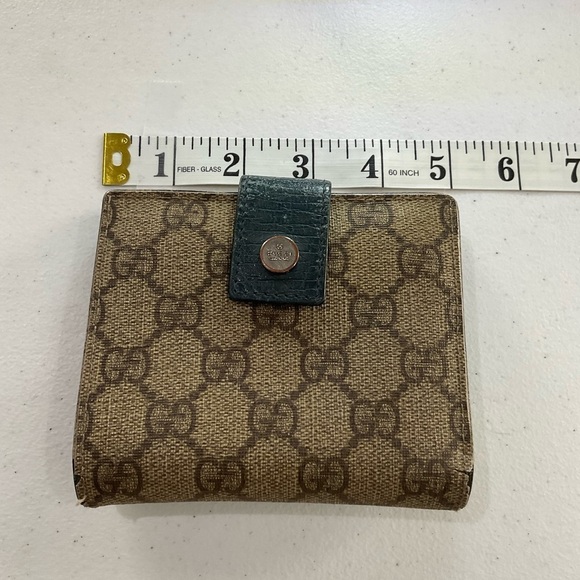 Gucci Blue and Brown Canvas Coated Folding Wallet - Picture 13 of 13